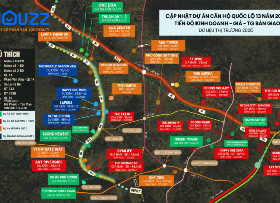 Dự án đang bán trên Quốc Lộ 13 năm 2026